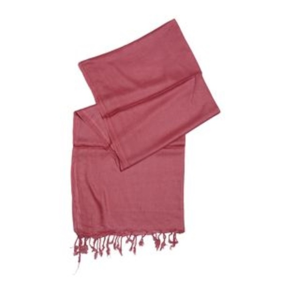 Berry Maroon Modal Maddy Weave Scarf with Fringes - Picture 4 of 4
